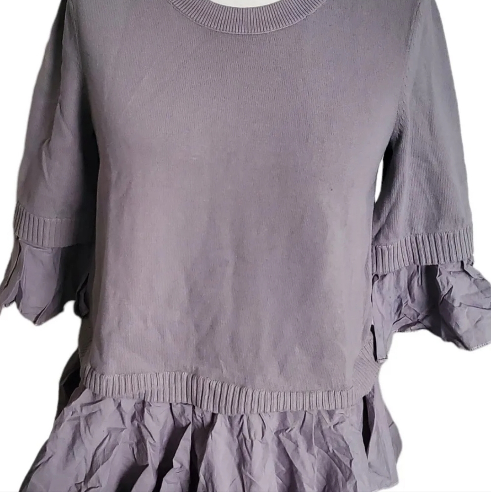 Cos Grey Short Sleeved Shirt Jumper top size S 8/10 uk - Picture 8 of 8